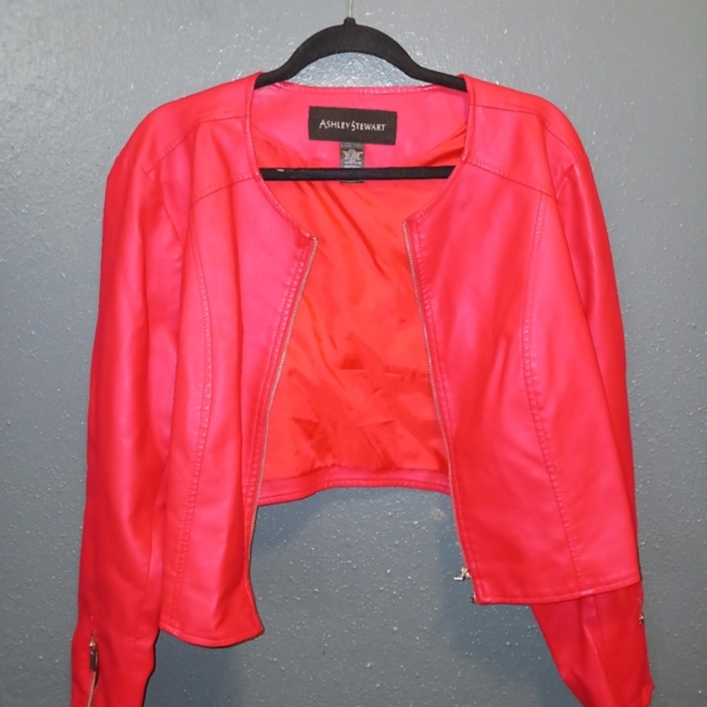 Ashley Stewart Red half jacket